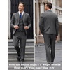 image:imageCOOFANDY Dress Suits for Men Two Button Slim Fit Suit Tuxedo Suit Jacket Wedding Jacket Blazer Suit Dark Grey XXL