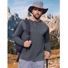 image:imageCOOFANDY Long Sleeve Shirts for Men Moisture Wicking Activewear TShirts Workout Running ShirtsDark Grey