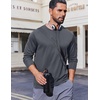 image:imageCOOFANDY Long Sleeve Shirts for Men Moisture Wicking Activewear TShirts Workout Running ShirtsDark Grey