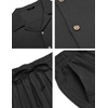 image:imageCOOFANDY Men 2 Piece Linen Outfit Beach Button Down Shirt Casual Loose Pant SetsBlack