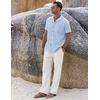 image:imageCOOFANDY Men 2 Piece Linen Outfit Beach Button Down Shirt Casual Loose Pant SetsLight Blue ShirtWhite Pants
