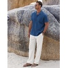 image:imageCOOFANDY Men 2 Piece Linen Outfit Beach Button Down Shirt Casual Loose Pant SetsNavy ShirtWhite Pants