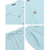 image:imageCOOFANDY Men 2 Piece Linen Outfit Beach Button Down Shirt Casual Loose Pant SetsSky Blue