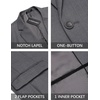 image:imageCOOFANDY Men 2 Piece Suits One Button Blazer Jacket Tuxedo Slim Fit Suit Pant Grey XXLarge