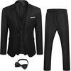 image:imageCOOFANDY Men 3 Piece Suit Slim Fit Tuxedo One Button Prom Suits Blazer Jacket Vest Pants with Tie