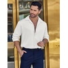 image:imageCOOFANDY Men Luxury Silk Dress Shirt  Long Sleeve Satin Shiny Button Down Prom Wedding Party Shirt
