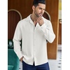 image:imageCOOFANDY Men Luxury Silk Dress Shirt  Long Sleeve Satin Shiny Button Down Prom Wedding Party Shirt