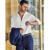 image:imageCOOFANDY Men Luxury Silk Dress Shirt  Long Sleeve Satin Shiny Button Down Prom Wedding Party Shirt