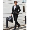 image:imageCOOFANDY Men Suits Classic Fit 2 Piece Suit Set One Button Casual Blazer Wedding Bussiness Suit SeparatesBlack