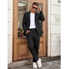 image:imageCOOFANDY Men Suits Classic Fit 2 Piece Suit Set One Button Casual Blazer Wedding Bussiness Suit SeparatesBlack