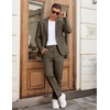 image:imageCOOFANDY Men Suits Classic Fit 2 Piece Suit Set One Button Casual Blazer Wedding Bussiness Suit SeparatesBrown
