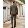 image:imageCOOFANDY Men Suits Classic Fit 2 Piece Suit Set One Button Casual Blazer Wedding Bussiness Suit SeparatesBrown