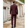image:imageCOOFANDY Men Suits Classic Fit 2 Piece Suit Set One Button Casual Blazer Wedding Bussiness Suit SeparatesBurgundy
