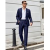 image:imageCOOFANDY Men Suits Classic Fit 2 Piece Suit Set One Button Casual Blazer Wedding Bussiness Suit SeparatesDark Blue