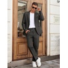 image:imageCOOFANDY Men Suits Classic Fit 2 Piece Suit Set One Button Casual Blazer Wedding Bussiness Suit SeparatesDark Gray