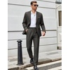 image:imageCOOFANDY Men Suits Classic Fit 2 Piece Suit Set One Button Casual Blazer Wedding Bussiness Suit SeparatesDark Gray
