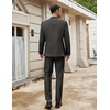 image:imageCOOFANDY Men Suits Classic Fit 2 Piece Suit Set One Button Casual Blazer Wedding Bussiness Suit SeparatesDark Gray