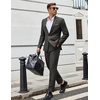 image:imageCOOFANDY Men Suits Classic Fit 2 Piece Suit Set One Button Casual Blazer Wedding Bussiness Suit SeparatesDark Gray