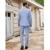 image:imageCOOFANDY Men Suits Classic Fit 2 Piece Suit Set One Button Casual Blazer Wedding Bussiness Suit SeparatesLight Blue