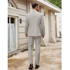 image:imageCOOFANDY Men Suits Classic Fit 2 Piece Suit Set One Button Casual Blazer Wedding Bussiness Suit SeparatesLight Gray
