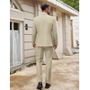 image:imageCOOFANDY Men Suits Classic Fit 2 Piece Suit Set One Button Casual Blazer Wedding Bussiness Suit SeparatesLight Khaki