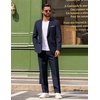 image:imageCOOFANDY Men Suits Classic Fit 2 Piece Suit Set One Button Casual Blazer Wedding Bussiness Suit SeparatesNavy Bluesolid