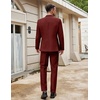 image:imageCOOFANDY Men Suits Classic Fit 2 Piece Suit Set One Button Casual Blazer Wedding Bussiness Suit SeparatesRed
