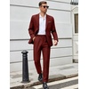 image:imageCOOFANDY Men Suits Classic Fit 2 Piece Suit Set One Button Casual Blazer Wedding Bussiness Suit SeparatesRed
