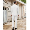 image:imageCOOFANDY Men Suits Classic Fit 2 Piece Suit Set One Button Casual Blazer Wedding Bussiness Suit SeparatesWhite