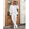 image:imageCOOFANDY Men Suits Classic Fit 2 Piece Suit Set One Button Casual Blazer Wedding Bussiness Suit SeparatesWhite