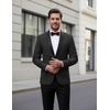 image:imageCOOFANDY Men Tuxedo Jacket Slim Fit Blazer Suit Jacket Prom Dinner Party WeddingDark Grey