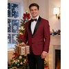 image:imageCOOFANDY Men Tuxedo Jacket Slim Fit Blazer Suit Jacket Prom Dinner Party WeddingDark Red