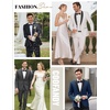 image:imageCOOFANDY Men Tuxedo Jacket Slim Fit Blazer Suit Jacket Prom Dinner Party WeddingDark Red