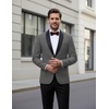 image:imageCOOFANDY Men Tuxedo Jacket Slim Fit Blazer Suit Jacket Prom Dinner Party WeddingGrey