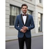 image:imageCOOFANDY Men Tuxedo Jacket Slim Fit Blazer Suit Jacket Prom Dinner Party WeddingNavy Blue