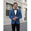 image:imageCOOFANDY Men Tuxedo Jacket Slim Fit Blazer Suit Jacket Prom Dinner Party WeddingRoyal Blue
