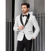 image:imageCOOFANDY Men Tuxedo Jacket Slim Fit Blazer Suit Jacket Prom Dinner Party WeddingWhite