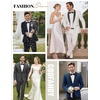 image:imageCOOFANDY Men Tuxedo Jacket Slim Fit Blazer Suit Jacket Prom Dinner Party WeddingWhite