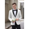 image:imageCOOFANDY Men Tuxedo Jacket Slim Fit Blazer Suit Jacket Prom Dinner Party WeddingWhite