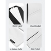 image:imageCOOFANDY Men Tuxedo Jacket Slim Fit Blazer Suit Jacket Prom Dinner Party WeddingWhite