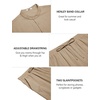 image:imageCOOFANDY Mens 2 Piece Cotton Sets Casual Short Sleeve Henley Shirts and Beach Pants with Pockets Summer Vacation OutfitsAkhaki