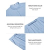 image:imageCOOFANDY Mens 2 Piece Cotton Sets Casual Short Sleeve Henley Shirts and Beach Pants with Pockets Summer Vacation OutfitsZblue