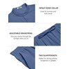 image:imageCOOFANDY Mens 2 Piece Cotton Sets Casual Short Sleeve Henley Shirts and Beach Pants with Pockets Summer Vacation OutfitsZdenim Blue