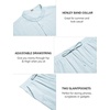 image:imageCOOFANDY Mens 2 Piece Cotton Sets Casual Short Sleeve Henley Shirts and Beach Pants with Pockets Summer Vacation OutfitsZlight Blue