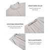 image:imageCOOFANDY Mens 2 Piece Cotton Sets Casual Short Sleeve Henley Shirts and Beach Pants with Pockets Summer Vacation OutfitsZlight Grey