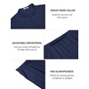 image:imageCOOFANDY Mens 2 Piece Cotton Sets Casual Short Sleeve Henley Shirts and Beach Pants with Pockets Summer Vacation OutfitsZnavy Blue