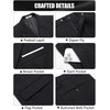 image:imageCOOFANDY Mens 2 Piece Double Breasted Suits Slim Fit Tuxedo Jacket and Dress Pants Set for Wedding Business PromBlack