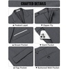 image:imageCOOFANDY Mens 2 Piece Double Breasted Suits Slim Fit Tuxedo Jacket and Dress Pants Set for Wedding Business PromHeather Grey