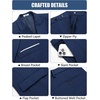 image:imageCOOFANDY Mens 2 Piece Double Breasted Suits Slim Fit Tuxedo Jacket and Dress Pants Set for Wedding Business PromNavy
