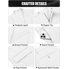 image:imageCOOFANDY Mens 2 Piece Double Breasted Suits Slim Fit Tuxedo Jacket and Dress Pants Set for Wedding Business PromWhite